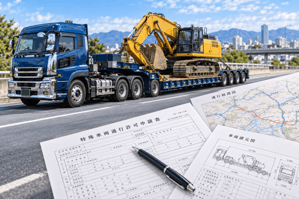 特殊車両通行許可申請は何から始める？必要書類と経路確認のポイント