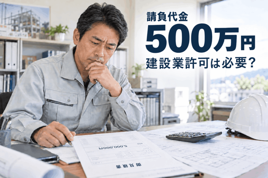 建設業許可は500万円から必要？税込・材料費と契約前の確認ポイント